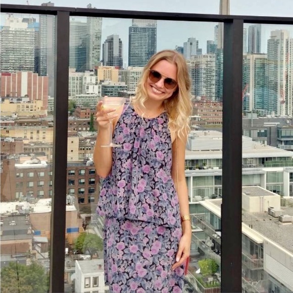 𝅺💜 Joie 100% Silk Everla Floral Caviar dress - XS/0 - Picture 8 of 8